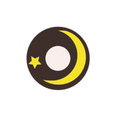 I-Contact Cosplay Halloween Contact Lenses Yellow Moon and Star